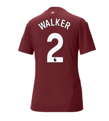 Manchester City Kyle Walker #2 Tercera Equipación Mujer 2024-25 Manga Corta